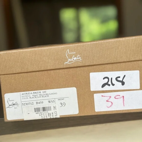 Christian Louboutin Astrids Bride Black Suede Heels - Picture 11 of 14